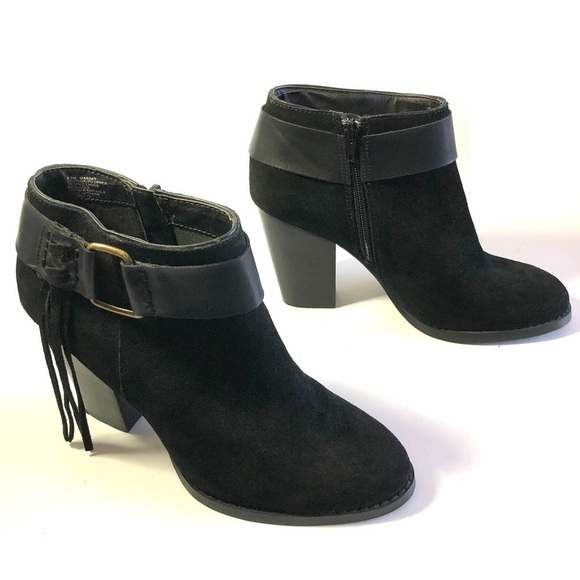 Kensie Massey Tassel Suede Booties - Picture 3 of 14